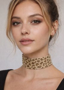 Leopard Print Choker Necklace