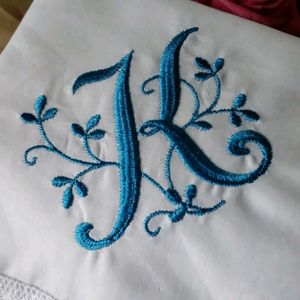 Letter Embroidered Hankey