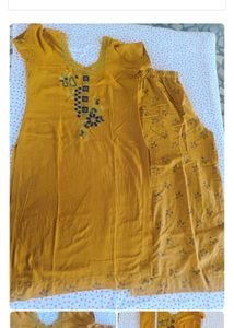 Embroidered Mustard Salwar Kameez Set