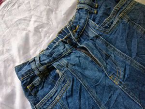 Stylish Blue Denim Flare Jeans
