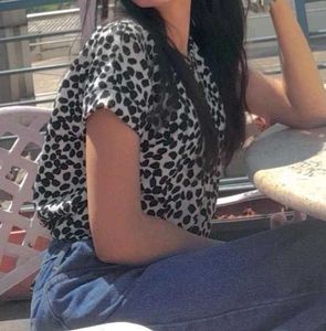 Leopard Print Short Sleeve Top