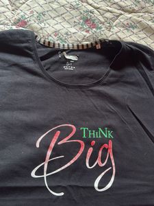 Black "Think Big" Graphic T-Shirt
