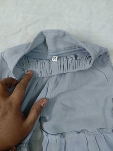 Flowy Ruffled Skirt - Light Blue