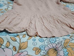 Peach Peplum Top