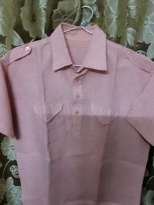 Men's Peach Short Sleeve kurta