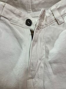Men's Casual White Denim Shorts