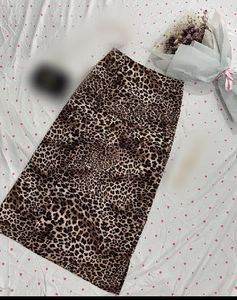 Leopard Print Midi Skirt