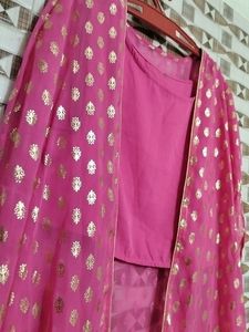 Pink Palazzo Set with Shrug