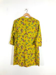 Lime Green Printed Short Kurta(Women’s)