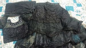 Stunning Black Sequined Lehenga Choli