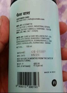 Cureskin Gentle Cleanse Facewash