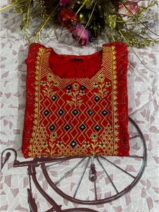 Red Straight Kurta