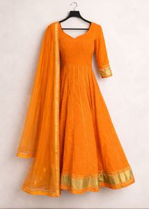 ✨ Brand New Orange Anarkali Suit – Size L ✨