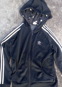 Adidas Black Zip-Up Hoodie