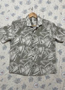 Abstract Print Boxy Short Sleeve Shirt
