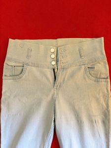 Light blue denim jeans