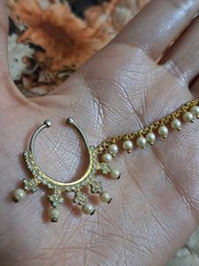 Pearl &amp; Crystal Nath Nose Ring