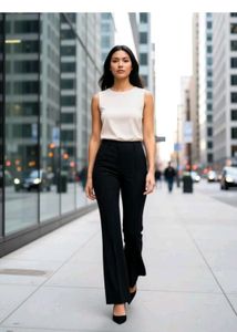 Classic Black Bootcut Pants