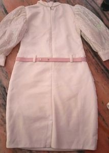 Sparkling White dress with Floral Embellishments