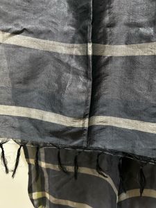 Elegant Grey Striped Dupatta