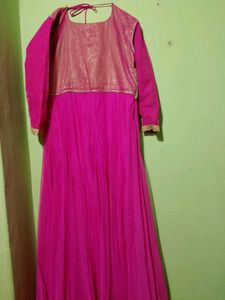 Stunning Pink Embroidered Ethnic Gown