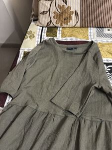 Boho Tiered Olive Green Dress