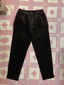 Velvet Animal Print Pants