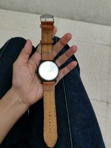 Classic Brown Leather Strap Watch