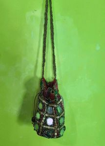 Embellished Potli Bag with Mirror Work