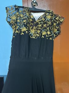 Elegant Black &amp; Gold Dress