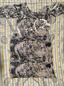 Abstract Print Off-Shoulder Top