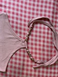 Pink Halter Neck Top