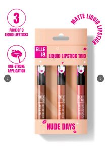 Elle 18 Liquid Lipstick Trio - Nude Days