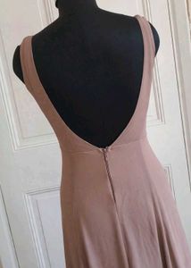 Elegant Mauve V-Neck Maxi Dress