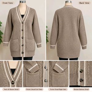Cozy Cable Knit Cardigan Sweater