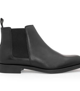 Men's Black Leather Chelsea Boots