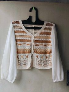 Crochet Button-Up Cardigan