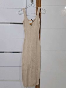 Beige one piece dress