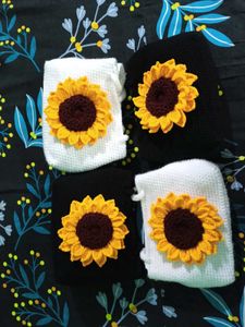Crocheted Sunflower Bikini Top