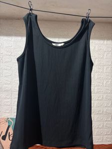 Black Ribbed Tank Top