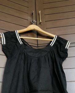 Vero Moda Black Short Sleeve Cotton Top