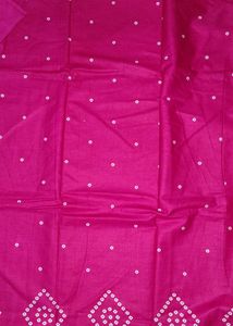 Pink Bandhani printed Dress Material