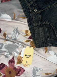 Wide Leg Vintage Wash Denim Jeans