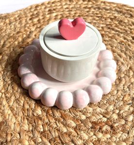 trinket box with bubble coaster