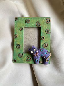 Whimsical Cat Picture Frame
