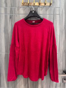 Red Bell Sleeve Top