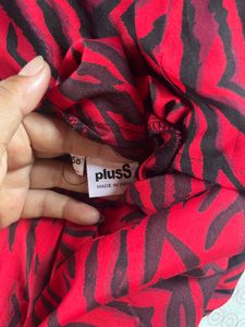 Red Tiger Print Slip Dress
