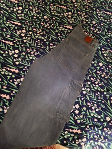 Light Wash Denim Cargo Pants