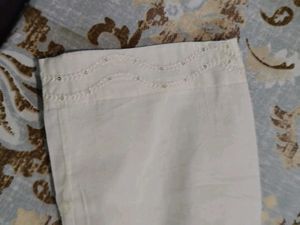 Elegant White Kurta Set with Embellishments