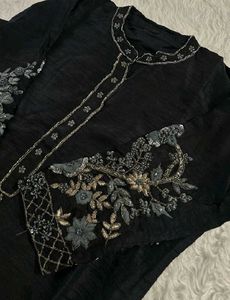 Elegant Black Kurta Set with Dupatta